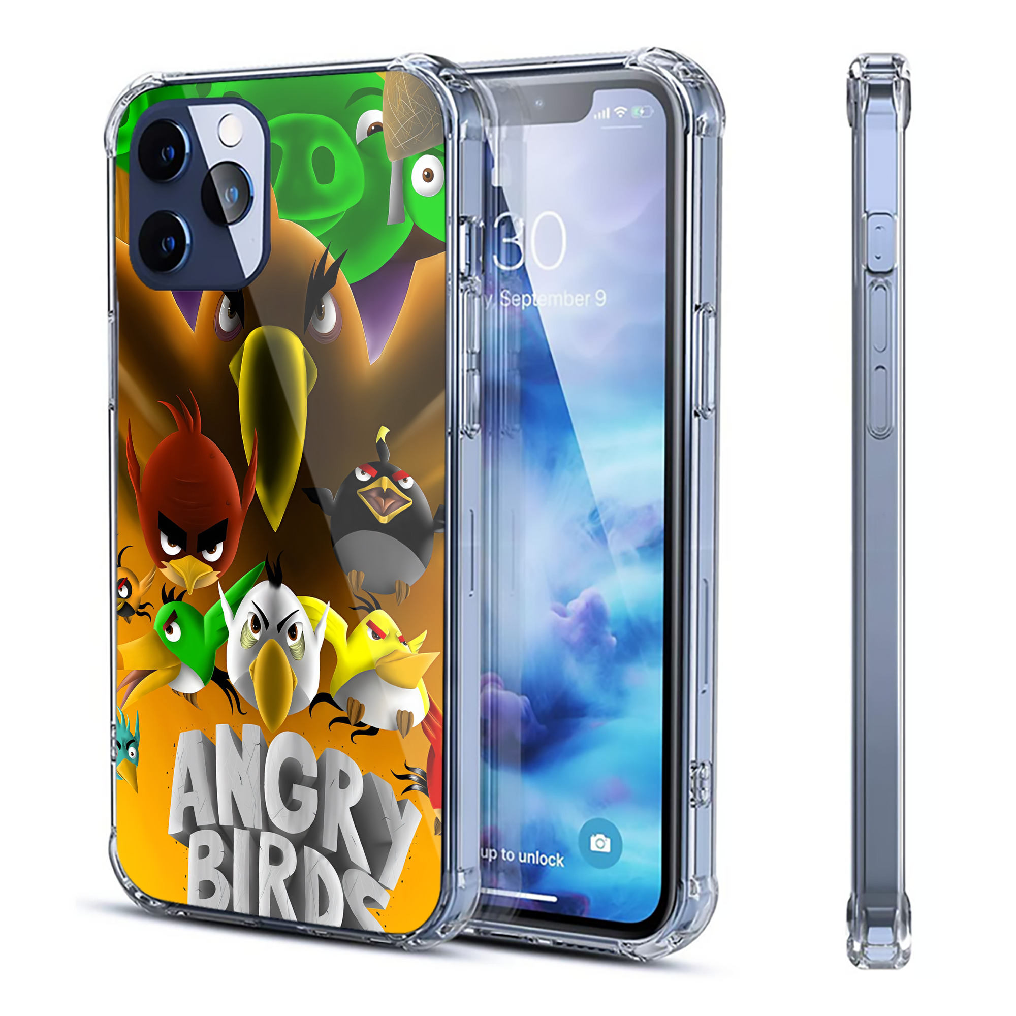 （画像用） Angry Birds アングリーバード 【iPhone 12シリーズ対応】透明スマホケース（クリアソフトケース）